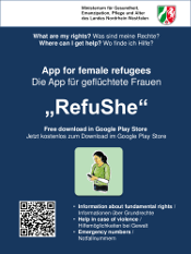 Infoblatt „„RefuShe“ App“