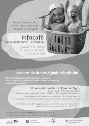 Flyer Infocafé „zur Berufsrückkehr 2026“